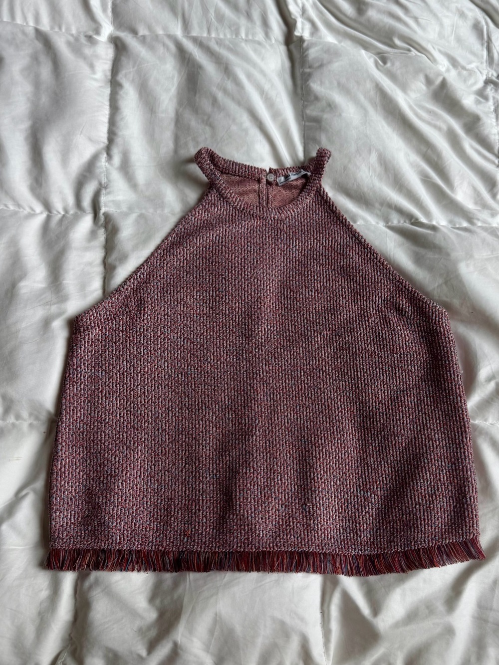 NWOT Zara Trafaluc Halter Top with fringe detail 🧡